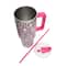 40oz. Pink Skull Leopard Stainless Steel Insulated Tumbler by Ashland®